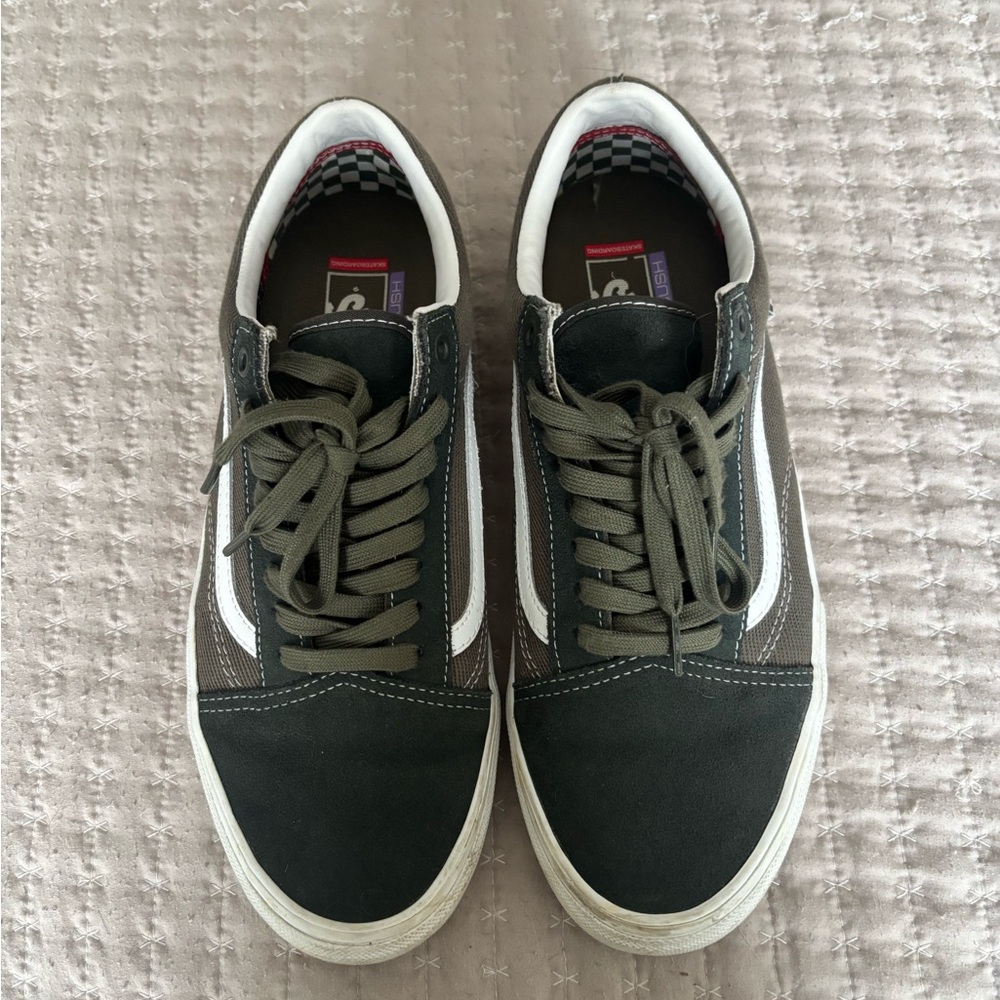 Men's Green and White Sneakers
